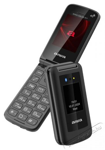 Aiwa FP-30-4G/BK 2,4" DualSIM fekete mobiltelefon Mobil / Kommunikáció / Smart - Klasszikus / Mobiltelefon időseknek - 516202
