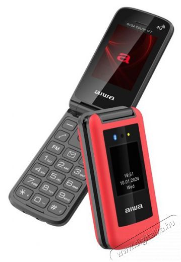 Aiwa FP-30-4G/RD 2,4" DualSIM piros mobiltelefon Mobil / Kommunikáció / Smart - Klasszikus / Mobiltelefon időseknek - 516204