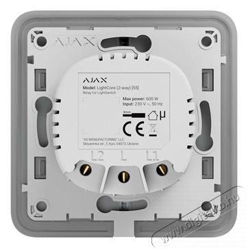 AJAX LightCore 2-way egy pólusú váltó funkciós okoskapcsoló főegység Háztartás / Otthon / Kültér - Biztonságtechnika - Kiegészítő - 464165