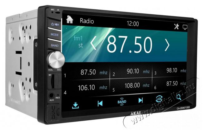 Akai CA-2DIN7135S multimédiás autórádió Autóhifi / Autó felszerelés - Autórádió fejegység - Autórádió fejegység - 349558