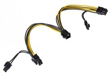 Akyga AK-CA-55 15cm 1x 6-tűs PCI Express - 2x 6+2-tűs PCI Express kábel Iroda és számítástechnika - Egyéb számítástechnikai termék - 394917