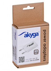 Akyga AK-CH-03WH 5V/1A/5W Hálózati USB töltő Akkuk és töltők - Li-ion akkumulátor és töltő (gyári) - Töltő / hálózati adapter - 394040