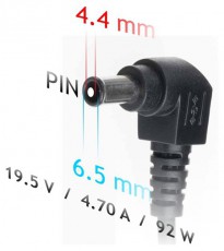 Akyga AK-ND-20 19,5V/4,7A/92W 6,5x4,4mm Notebook hálózati töltő Egyéb - Nem forgalmazzuk ! - 395075