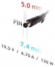 Akyga AK-ND-57 19,5V/6,7A/130W 7,4x5mm + pin Notebook hálózati töltő Egyéb - Nem forgalmazzuk ! - 395068