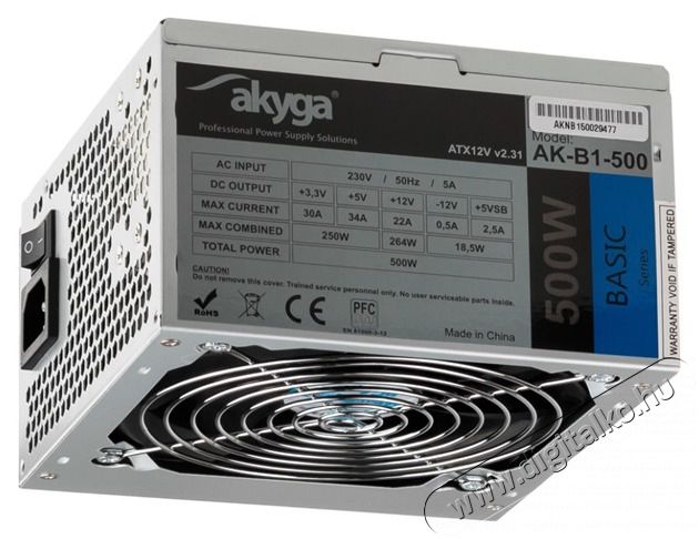 Akyga AK-B1-500 500W ATX t&aacute;pegys&eacute;g Iroda &eacute;s sz&aacute;m&iacute;t&aacute;stechnika - Egy&eacute;b sz&aacute;m&iacute;t&aacute;stechnikai term&eacute;k - 398583