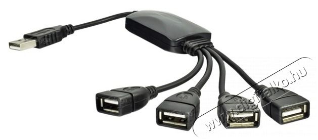 Akyga AK-AD-13 USB 2.0 4 portos elosztó kábel Iroda és számítástechnika - Notebook kiegészítő - USB hub / elosztó - 398600