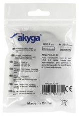 Akyga AK-AD-13 USB 2.0 4 portos eloszt&oacute; k&aacute;bel Iroda &eacute;s sz&aacute;m&iacute;t&aacute;stechnika - Notebook kieg&eacute;sz&iacute;tő - USB hub / eloszt&oacute; - 398600