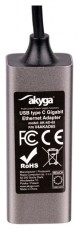 Akyga AK-AD-65 15cm USB-C - 1000 Mbps Ethernet adapter Iroda és számítástechnika - Hálózat - Hálózati kiegészítő - 398640