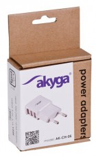 Akyga AK-CH-05 5V/3,1A/15W hálózati USB töltő Mobil / Kommunikáció / Smart - Mobiltelefon kiegészítő / tok - Hálózati-, autós töltő - 398787