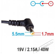 Akyga AK-ND-47 19V/2,15A/40W 5,5x1,7mm notebook hálózati töltő Egyéb - Nem forgalmazzuk ! - 385349