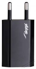 Akyga AK-CH-03BK 5V/1A/5W hálózati USB töltő Akkuk és töltők - Li-ion akkumulátor és töltő (gyári) - Töltő / hálózati adapter - 386011