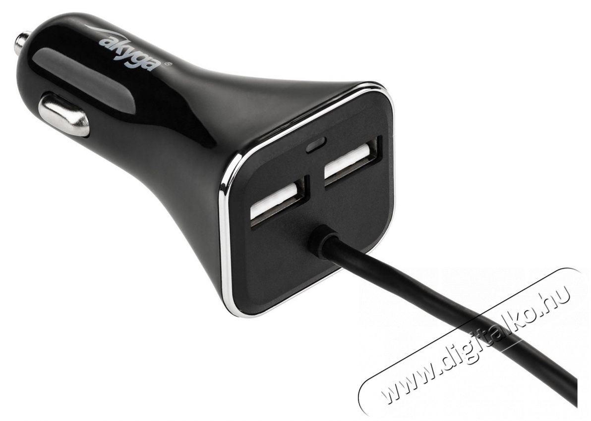 Akyga AK-CH-10 4xUSB 5V/9A/45W aut&oacute;s t&ouml;ltő Mobil / Kommunik&aacute;ci&oacute; / Smart - Mobiltelefon kieg&eacute;sz&iacute;tő / tok - H&aacute;l&oacute;zati-, aut&oacute;s t&ouml;ltő - 385415