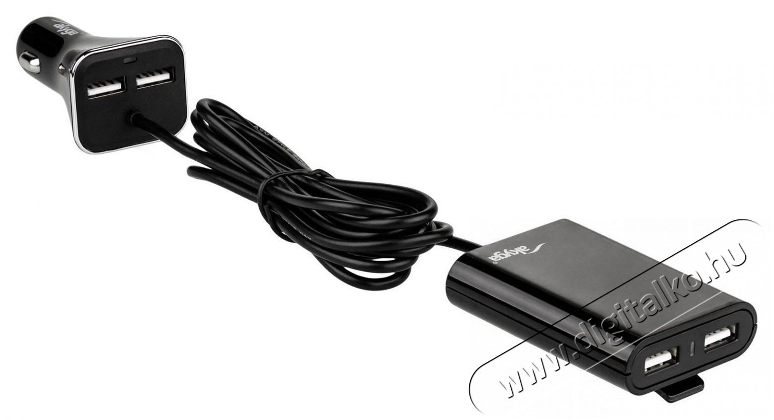 Akyga AK-CH-10 4xUSB 5V/9A/45W aut&oacute;s t&ouml;ltő Mobil / Kommunik&aacute;ci&oacute; / Smart - Mobiltelefon kieg&eacute;sz&iacute;tő / tok - H&aacute;l&oacute;zati-, aut&oacute;s t&ouml;ltő - 385415