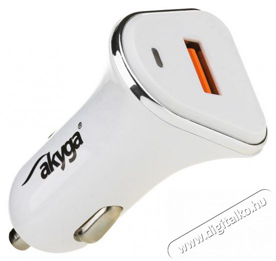Akyga AK-CH-07 QC3.0 5-12V/3A/18W autós töltő Autóhifi / Autó felszerelés - Autós töltő / szivargyújtó adapter - 439478