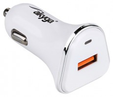 Akyga AK-CH-07 QC3.0 5-12V/3A/18W autós töltő Autóhifi / Autó felszerelés - Autós töltő / szivargyújtó adapter - 439478
