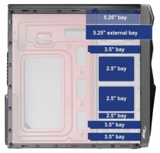 Akyga AK13BK táp nélküli ATX ház Iroda és számítástechnika - Egyéb számítástechnikai termék - 440259