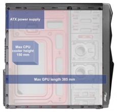 Akyga AK13BK táp nélküli ATX ház Iroda és számítástechnika - Egyéb számítástechnikai termék - 440259