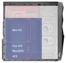 Akyga AK13BK táp nélküli ATX ház Iroda és számítástechnika - Egyéb számítástechnikai termék - 440259