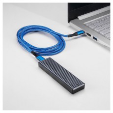 Akyga AK-USB-36 0,5m Type C - Type C kék fonott adat- és töltőkábel Mobil / Kommunikáció / Smart - Tablet / E-book kiegészítő, tok - Kábel - 456000