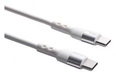 Akyga AK-USB-40 1m Type C - Type C fehér adat- és töltőkábel Mobil / Kommunikáció / Smart - Tablet / E-book kiegészítő, tok - Kábel - 456075