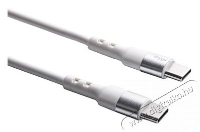 Akyga AK-USB-41 1,8m Type C - Type C fehér adat- és töltőkábel Mobil / Kommunikáció / Smart - Tablet / E-book kiegészítő, tok - Kábel - 455999
