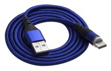 Akyga AK-USB-42 1m USB - Type C kék mágneses adat- és töltőkábel Mobil / Kommunikáció / Smart - Tablet / E-book kiegészítő, tok - Kábel - 456074
