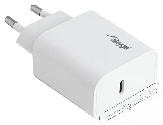 Akyga AK-CH-18 USB-C PD 5-12V / max. 3A 20W Quick Charge 3.0 gyorst&ouml;ltő Akkuk &eacute;s t&ouml;ltők - Li-ion akkumul&aacute;tor &eacute;s t&ouml;ltő (gy&aacute;ri) - T&ouml;ltő / h&aacute;l&oacute;zati adapter - 500193