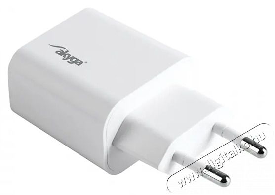 Akyga AK-CH-18 USB-C PD 5-12V / max. 3A 20W Quick Charge 3.0 gyorst&ouml;ltő Akkuk &eacute;s t&ouml;ltők - Li-ion akkumul&aacute;tor &eacute;s t&ouml;ltő (gy&aacute;ri) - T&ouml;ltő / h&aacute;l&oacute;zati adapter - 500193