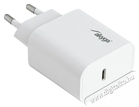 Akyga AK-CH-18 USB-C PD 5-12V / max. 3A 20W Quick Charge 3.0 gyorst&ouml;ltő Akkuk &eacute;s t&ouml;ltők - Li-ion akkumul&aacute;tor &eacute;s t&ouml;ltő (gy&aacute;ri) - T&ouml;ltő / h&aacute;l&oacute;zati adapter - 500193