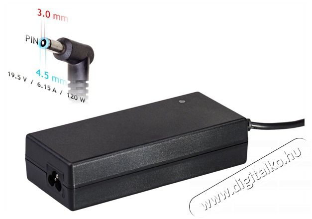 Akyga AK-ND-45 120W HP h&aacute;l&oacute;zati t&ouml;ltő adapter Iroda &eacute;s sz&aacute;m&iacute;t&aacute;stechnika - Notebook kieg&eacute;sz&iacute;tő - Notebook t&ouml;ltő / h&aacute;l&oacute;zati adapter - 500190