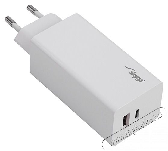 Akyga CHG AK-CH-20 USB-A + USB-C PD 5-20V / max. 5A 100W Quick Charge 3.0 GaN gyorst&ouml;ltő Akkuk &eacute;s t&ouml;ltők - Li-ion akkumul&aacute;tor &eacute;s t&ouml;ltő (gy&aacute;ri) - T&ouml;ltő / h&aacute;l&oacute;zati adapter - 500195