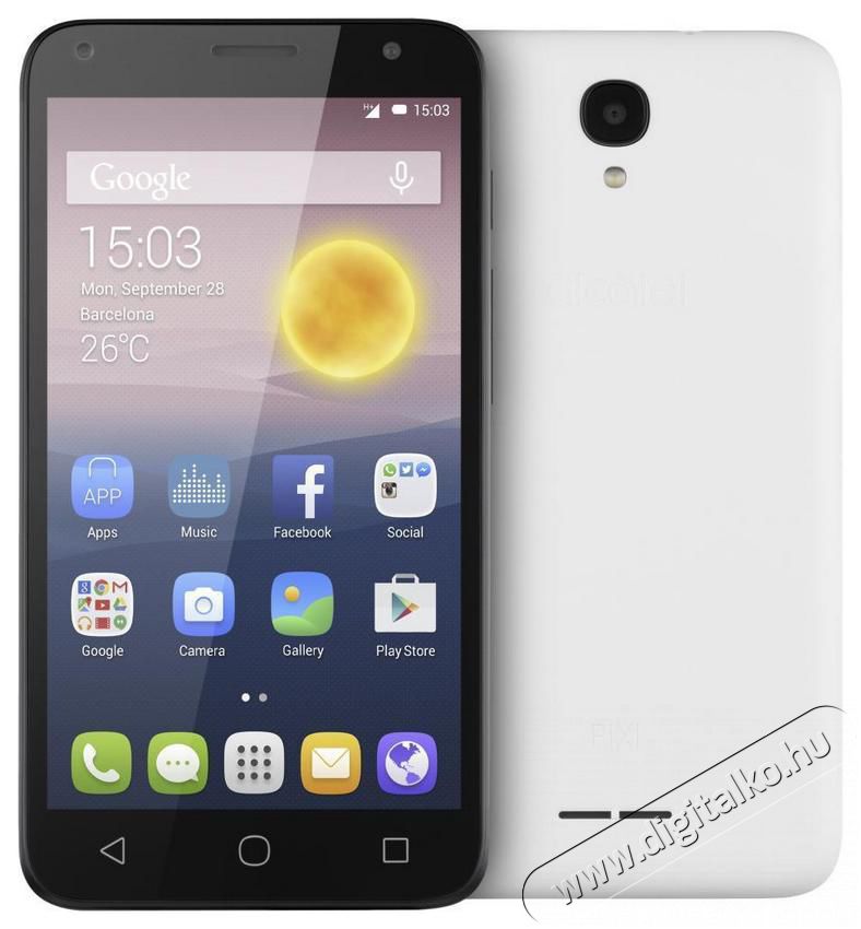Alcatel Pixi 4 (5010D) DS 8GB okostelefon - fehér Mobil / Kommunikáció / Smart - Okostelefon - Android - 326978