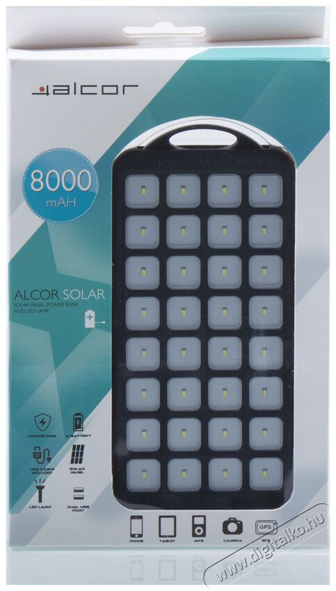Alcor S8000 BLACK POWER BANK NAPELEMES Újdonságok - Új termékek - 320497