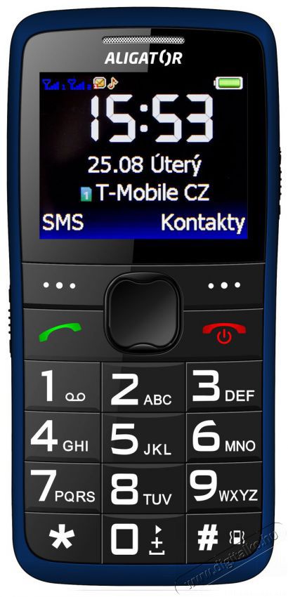 Aligator A675 Senior k&eacute;k Mobil / Kommunik&aacute;ci&oacute; / Smart - Klasszikus / Mobiltelefon időseknek - 526793