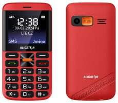 Aligator A910 Senior piros + töltőállvány Mobil / Kommunikáció / Smart - Klasszikus / Mobiltelefon időseknek - 526796