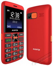 Aligator A910 Senior piros + töltőállvány Mobil / Kommunikáció / Smart - Klasszikus / Mobiltelefon időseknek - 526796