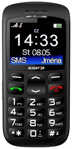 Aligator A670 Senior Black Mobil / Kommunikáció / Smart - Klasszikus / Mobiltelefon időseknek - 526788