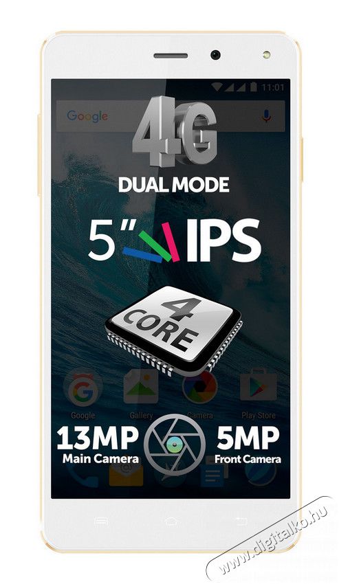 Allview E4 Lite okostelefon - fehér Mobil / Kommunikáció / Smart - Okostelefon - Android - 307716