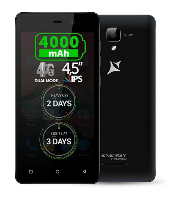 Allview P5 Energy okostelefon - fekete Mobil / Kommunikáció / Smart - Okostelefon - Android - 307721
