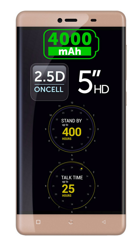 Allview P8 Energy okostelefon - arany Mobil / Kommunikáció / Smart - Okostelefon - Android - 307730