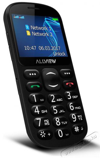 Allview D1 Senior Dual SIM nyomógombos telefon - fekete Újdonságok - Új termékek - 330663