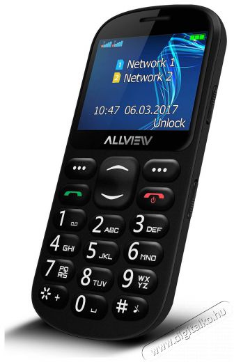 Allview D1 Senior Dual SIM nyomógombos telefon - fekete Újdonságok - Új termékek - 330663