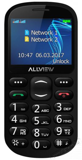 Allview D1 Senior Dual SIM nyomógombos telefon - fekete Újdonságok - Új termékek - 330663