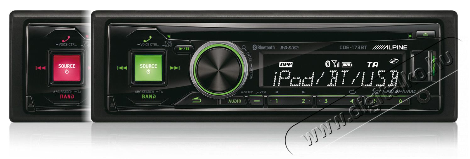 Alpine CDE-173BT CD-rádió / USB lejátszó fejegység Bluetooth kihangosítóval Autóhifi / Autó felszerelés - Autórádió fejegység - Autórádió fejegység - 272479