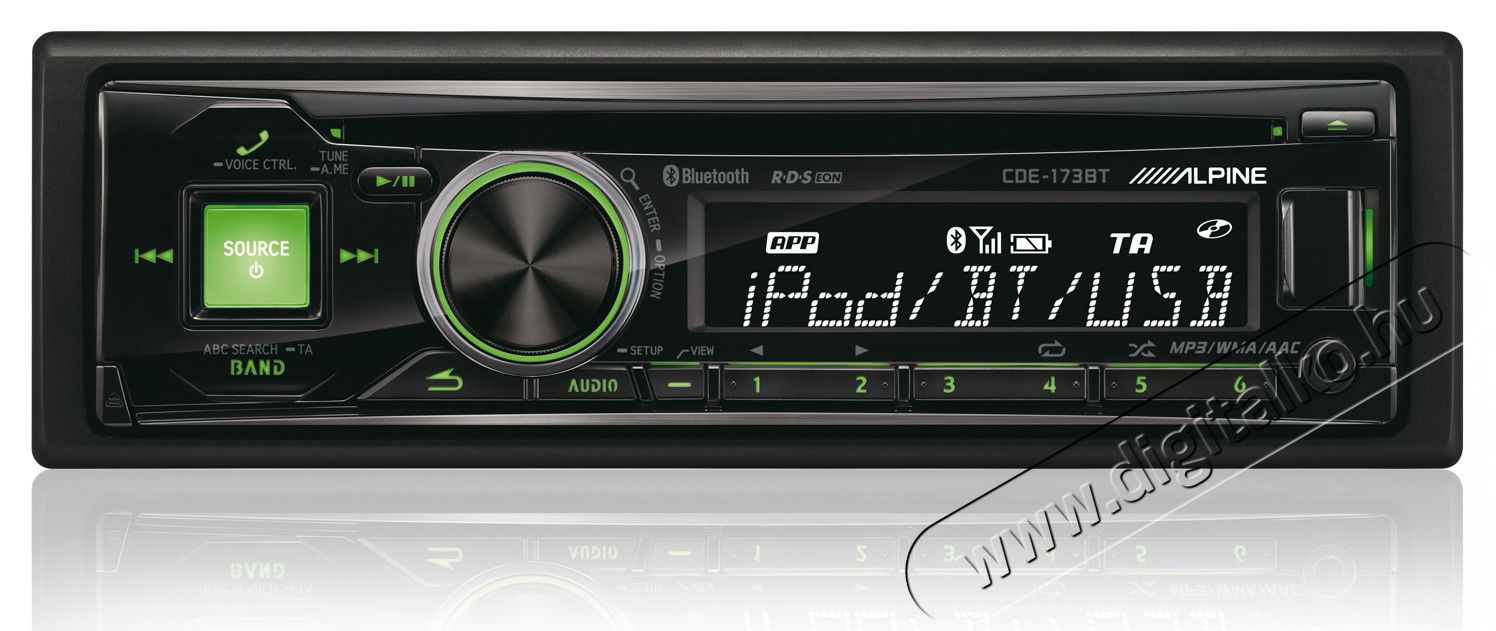 Alpine CDE-173BT CD-rádió / USB lejátszó fejegység Bluetooth kihangosítóval Autóhifi / Autó felszerelés - Autórádió fejegység - Autórádió fejegység - 272479