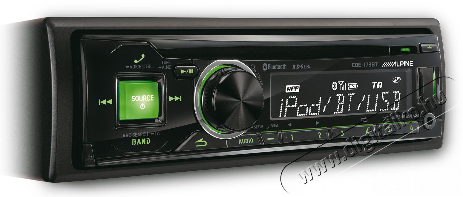 Alpine CDE-173BT CD-rádió / USB lejátszó fejegység Bluetooth kihangosítóval Autóhifi / Autó felszerelés - Autórádió fejegység - Autórádió fejegység - 272479