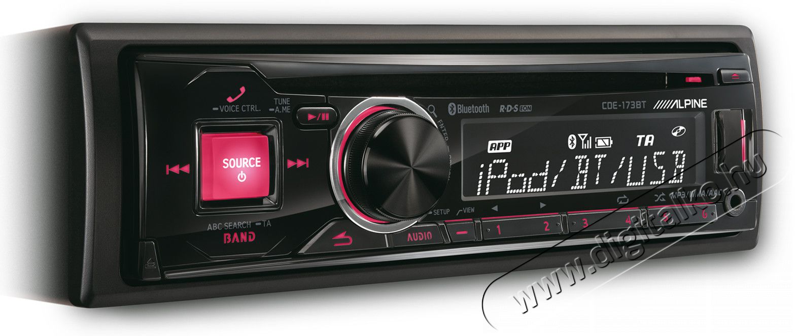 Alpine CDE-173BT CD-rádió / USB lejátszó fejegység Bluetooth kihangosítóval Autóhifi / Autó felszerelés - Autórádió fejegység - Autórádió fejegység - 272479