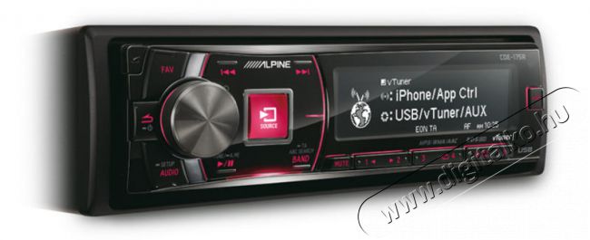 Alpine CDE-175R CD-rádió / USB / ipad vezérlő/lejátszó fejegység Autóhifi / Autó felszerelés - Autórádió fejegység - Autórádió fejegység - 293918