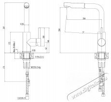 Alveus Siros csaptelep, levehető fej, zuhany, ker&aacute;miapatron, B&eacute;zs Konyhai term&eacute;kek - Mosogat&oacute; - Mosogat&oacute; csaptelep - 535960
