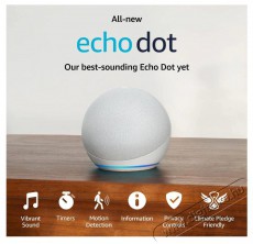 Amazon Echo Dot 5 Intelligens hangszóró, Control Voce Alexa, Wi-Fi, Bluetooth, fehé Audio-Video / Hifi / Multimédia - Hordozható, vezeték nélküli / bluetooth hangsugárzó - Hordozható, vezeték nélküli / bluetooth hangsugárzó - 495579
